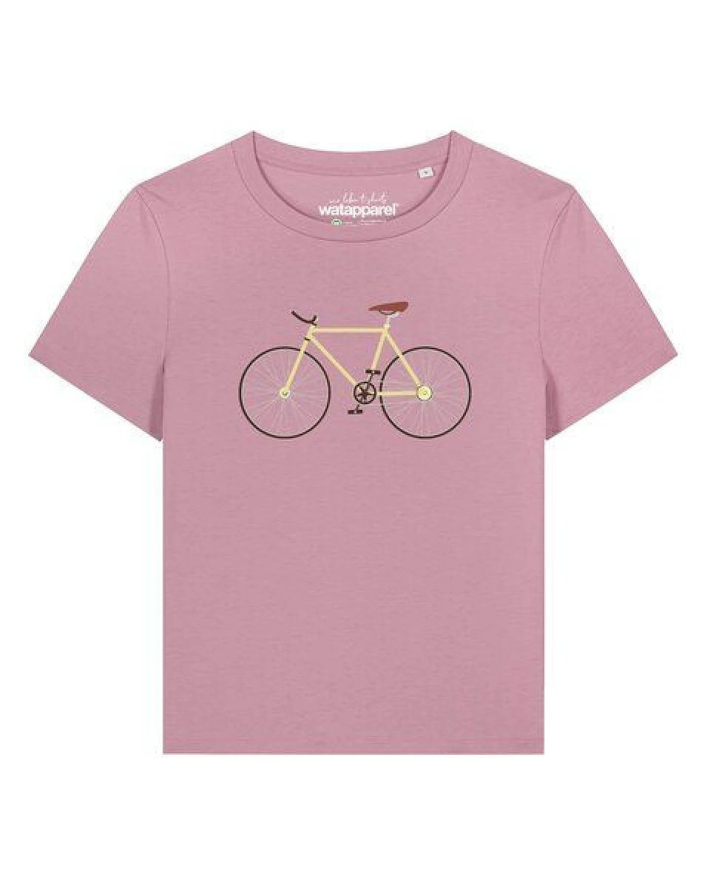 watapparel T-Shirt Frauen Yellow Bike – Ansicht 2