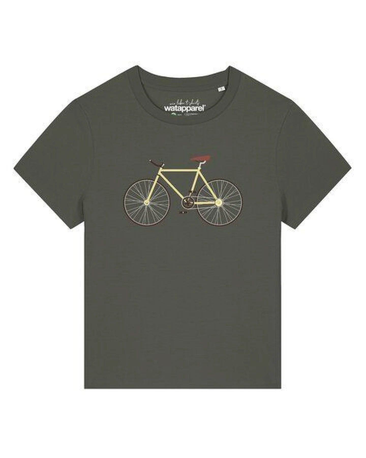 watapparel T-Shirt Frauen Yellow Bike – Ansicht 2