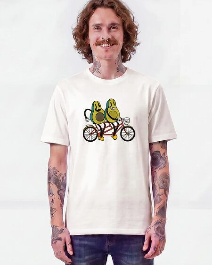 Produktseite: watapparel T-Shirt Unisex Avocado Fahrrad