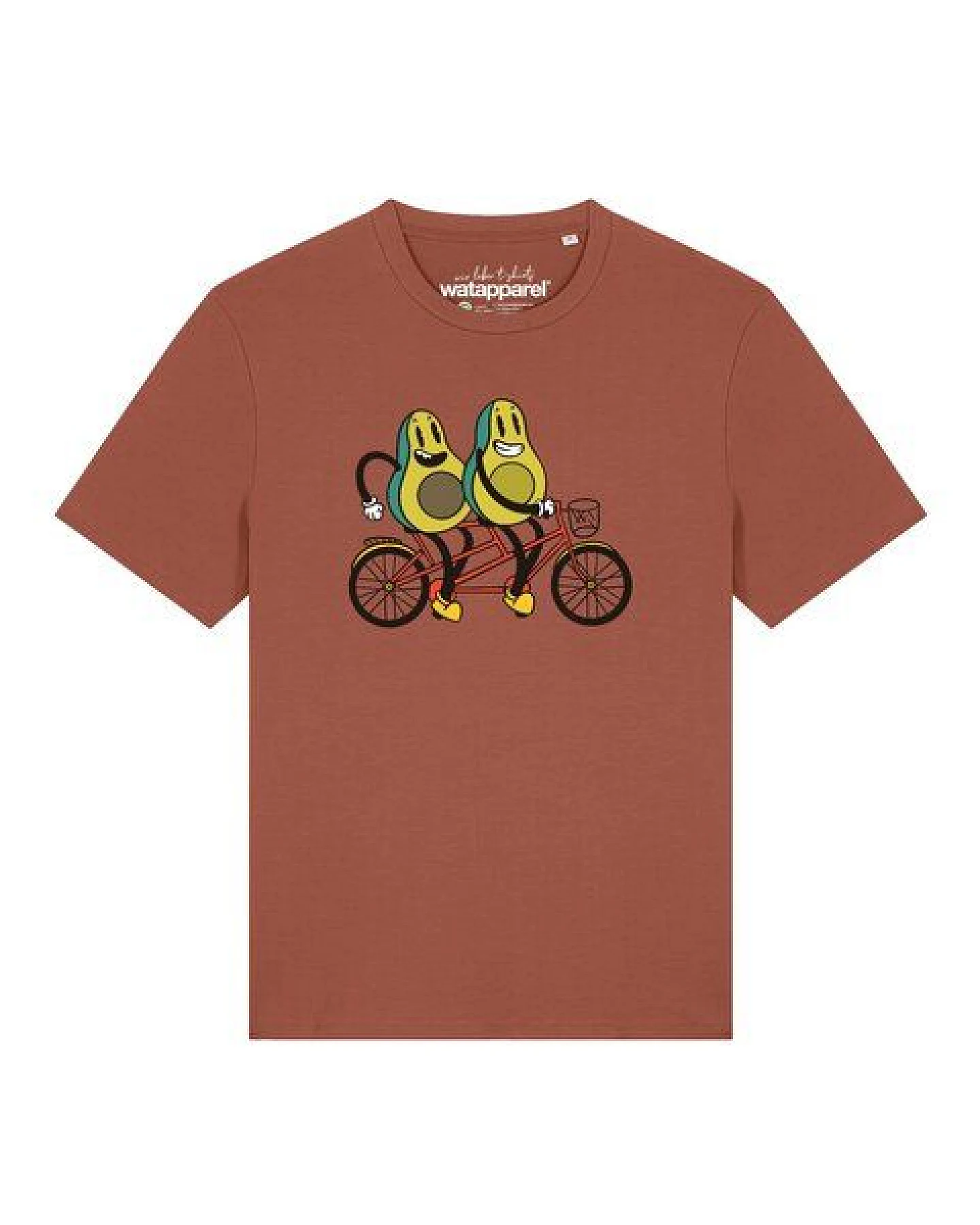 watapparel T-Shirt Unisex Avocado Fahrrad – Ansicht 2