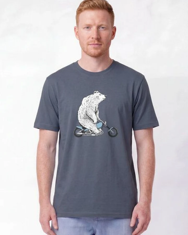 watapparel T-Shirt Unisex Bär auf Bike