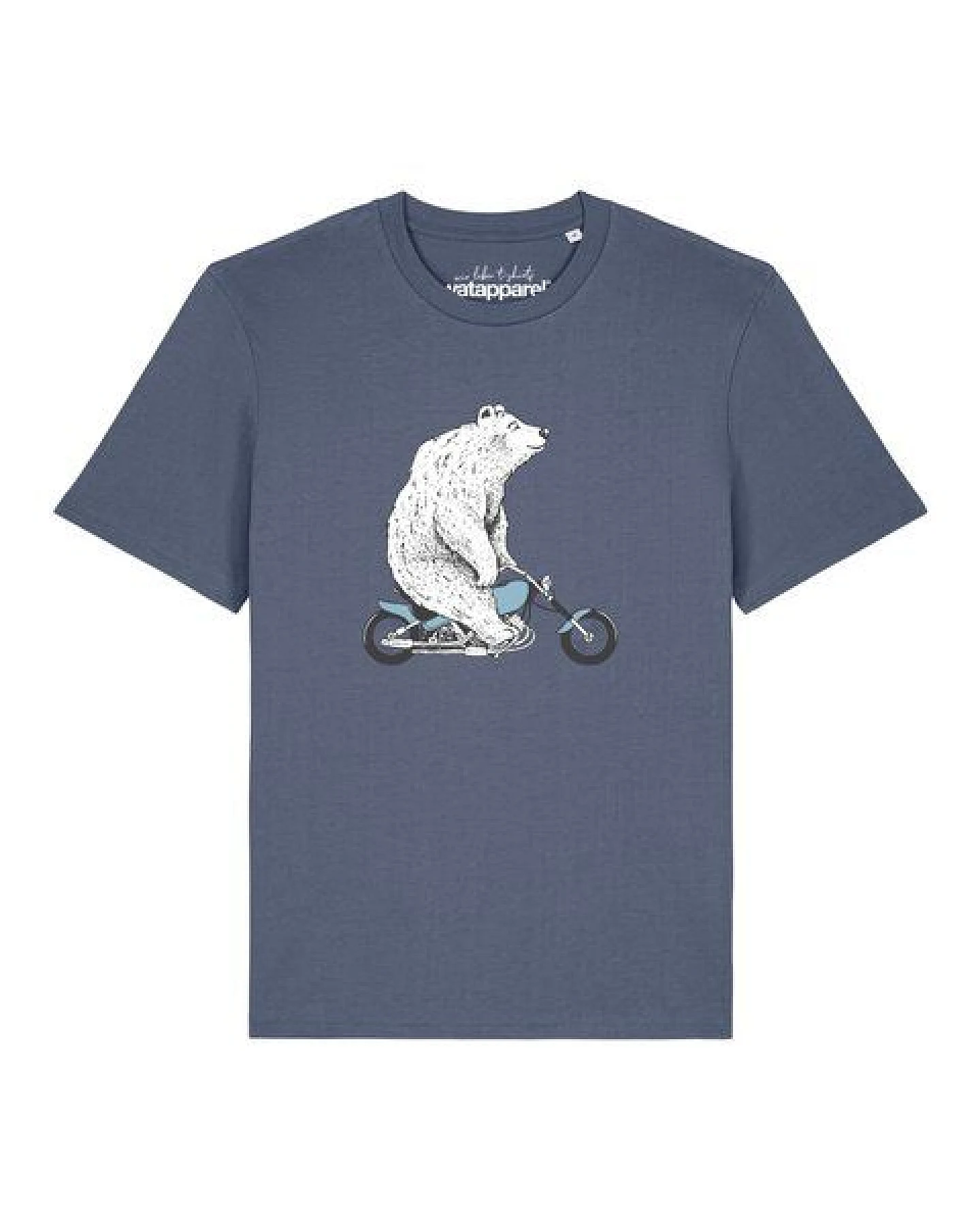 watapparel T-Shirt Unisex Bär auf Bike – Ansicht 2