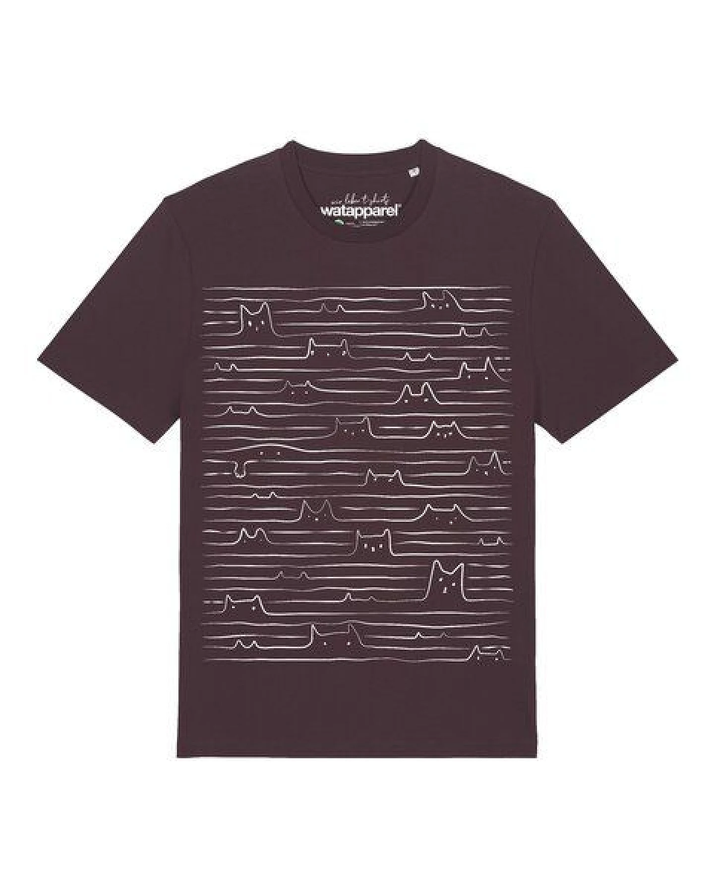 watapparel T-Shirt Unisex Doodle Cats – Ansicht 2