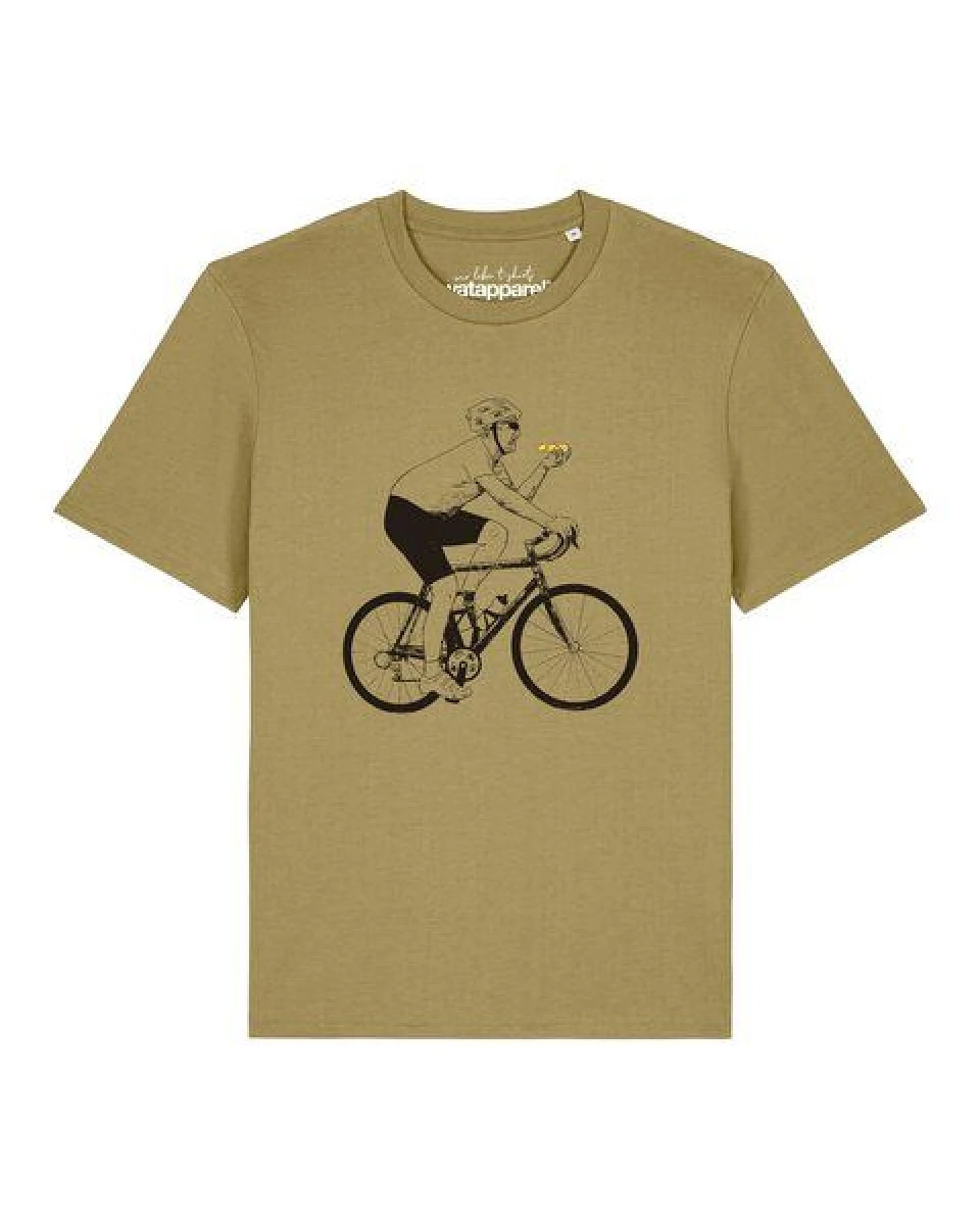 watapparel T-Shirt Unisex Fahrrad und Pizza – Ansicht 2