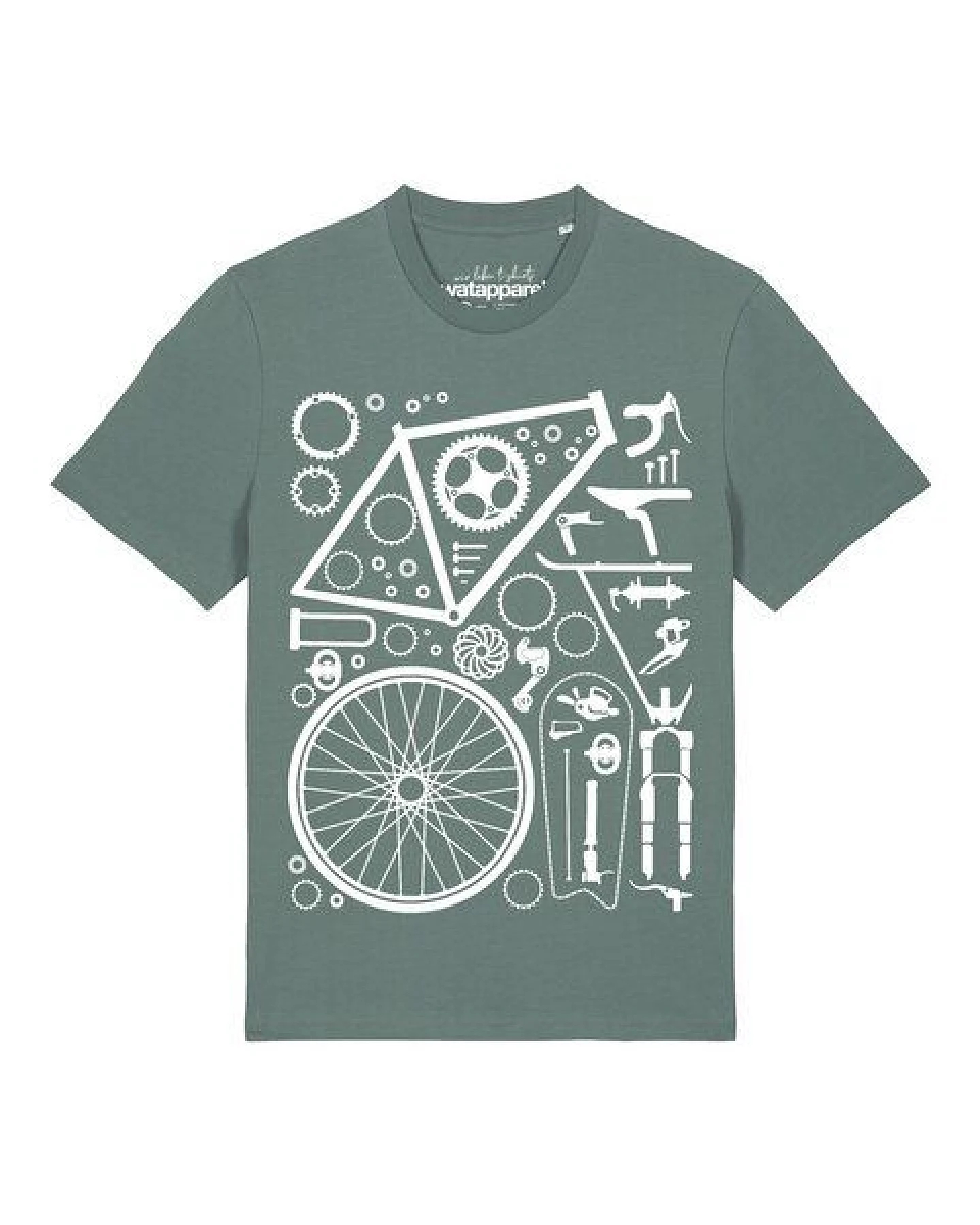 watapparel T-Shirt Unisex Fahrradteile – Ansicht 2