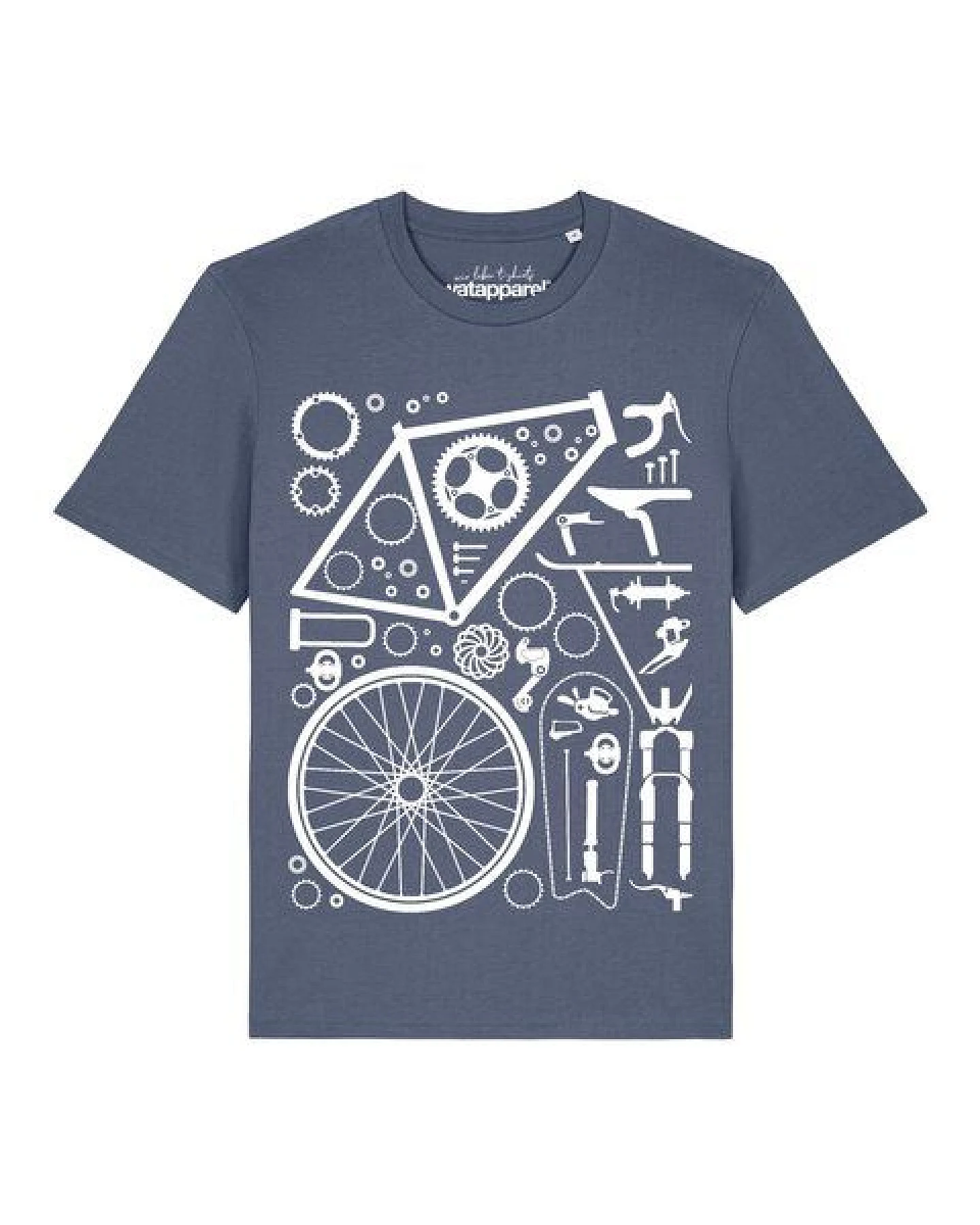 watapparel T-Shirt Unisex Fahrradteile – Ansicht 2