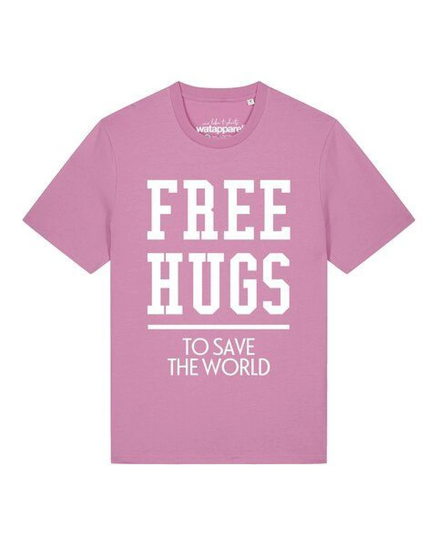 watapparel T-Shirt Unisex Free hugs to save the world – Ansicht 2