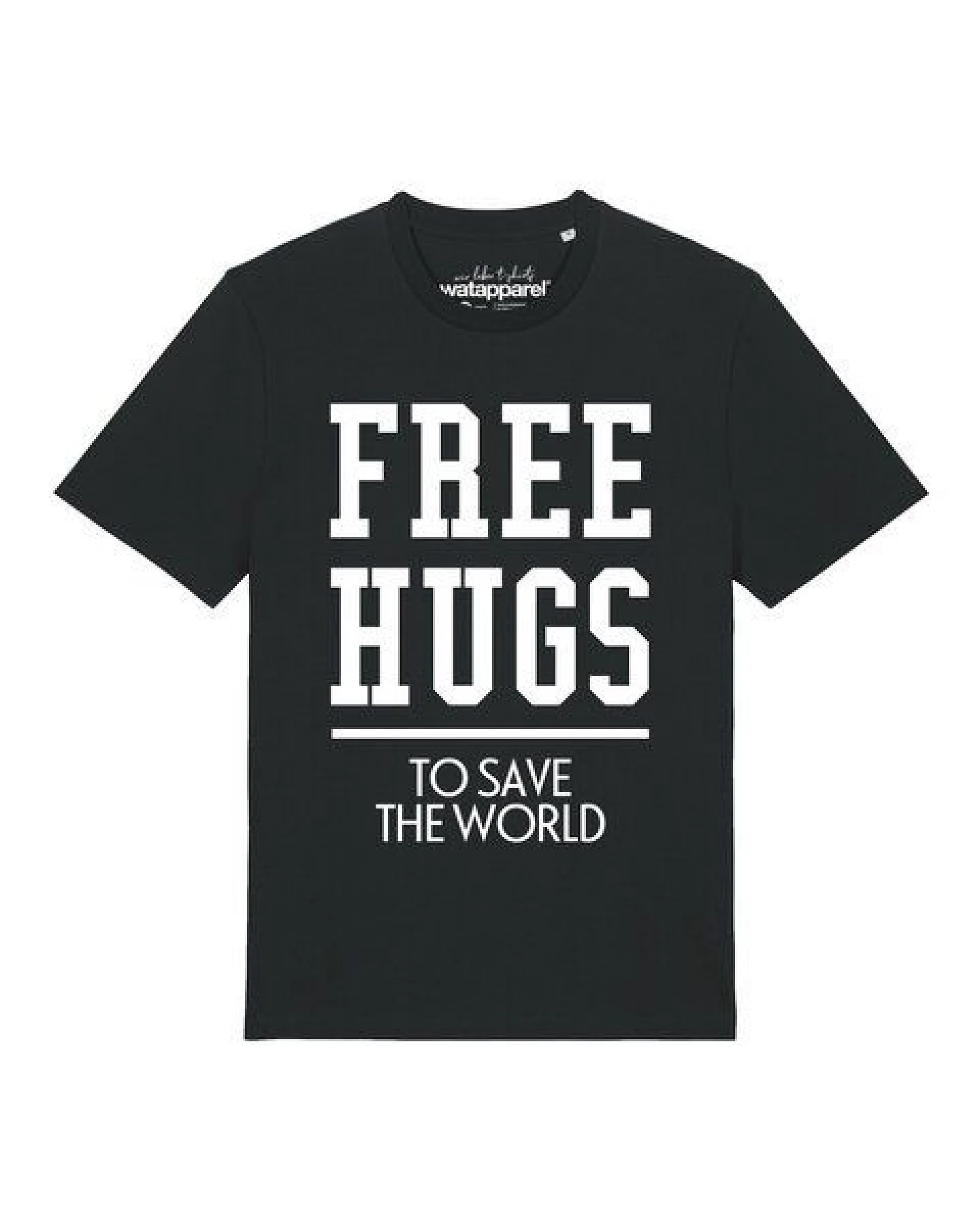 watapparel T-Shirt Unisex Free hugs to save the world – Ansicht 2