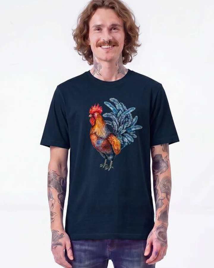 watapparel T-Shirt Unisex Grimmiger Gockel