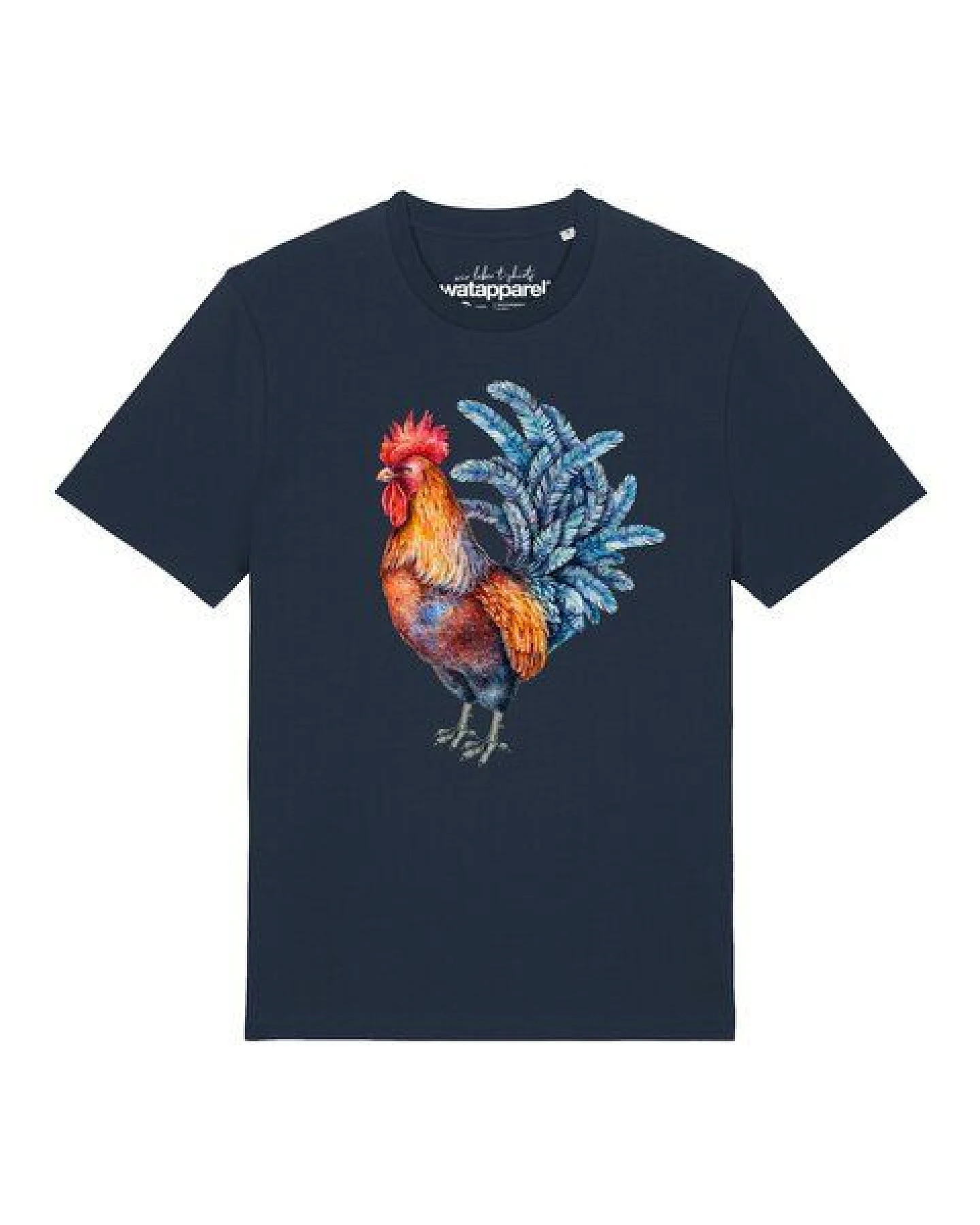 watapparel T-Shirt Unisex Grimmiger Gockel – Ansicht 2