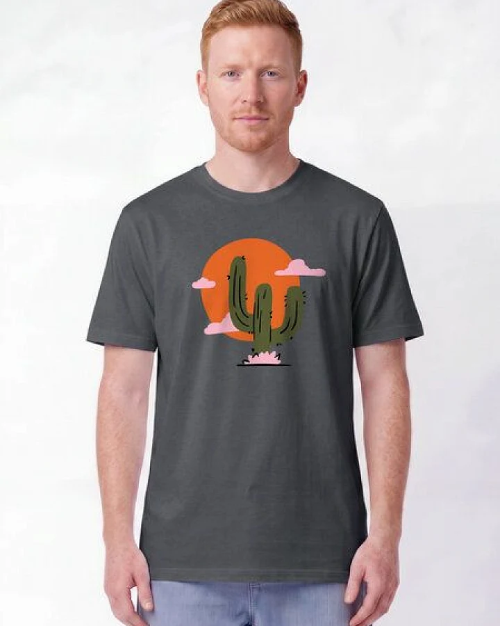 Produktseite: watapparel T-Shirt Unisex Kaktus im Sonnenuntergang