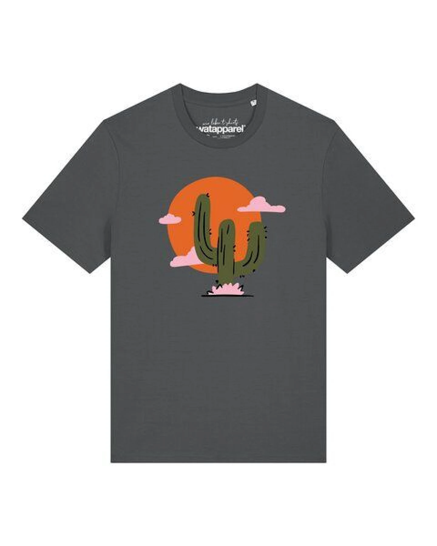 watapparel T-Shirt Unisex Kaktus im Sonnenuntergang – Ansicht 2
