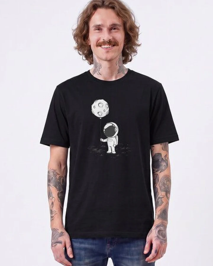 watapparel T-Shirt Unisex Kleiner Astronaut mit Luftballon