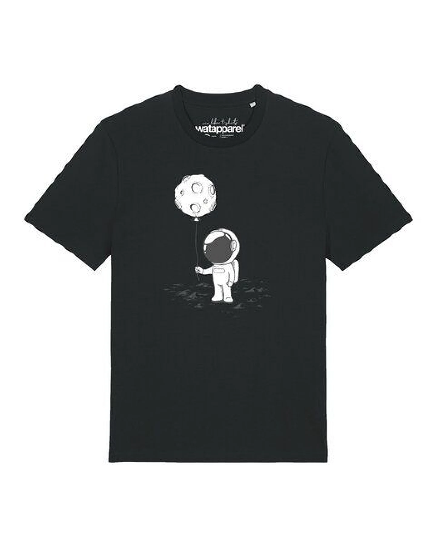 watapparel T-Shirt Unisex Kleiner Astronaut mit Luftballon – Ansicht 2
