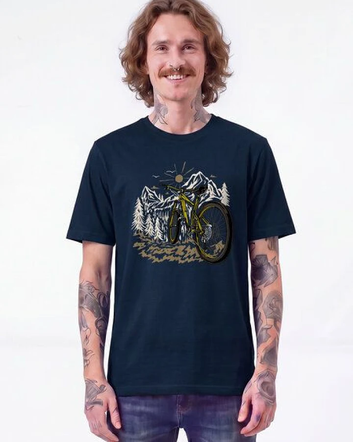 watapparel T-Shirt Unisex Mountainbike und Berge