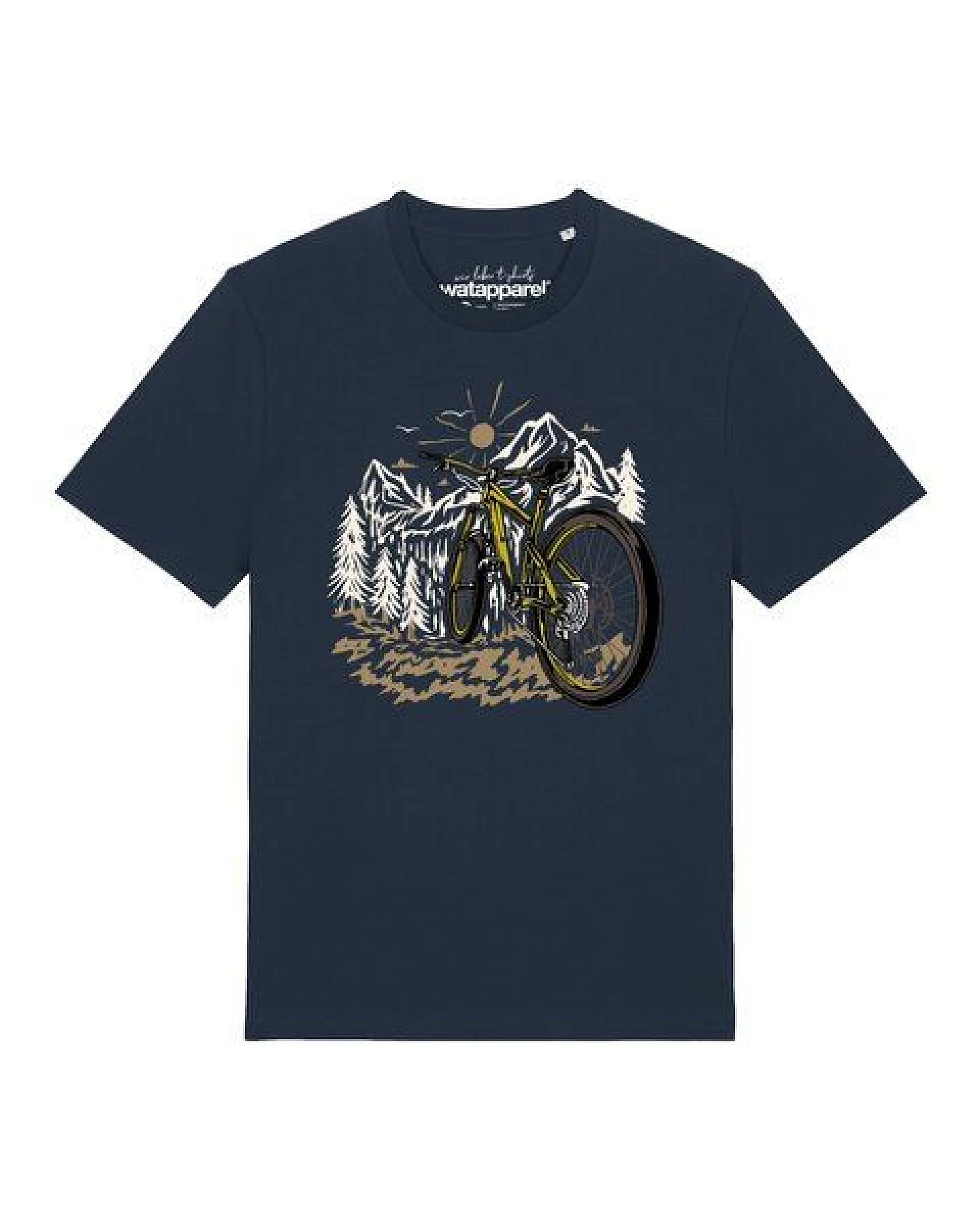 watapparel T-Shirt Unisex Mountainbike und Berge – Ansicht 2