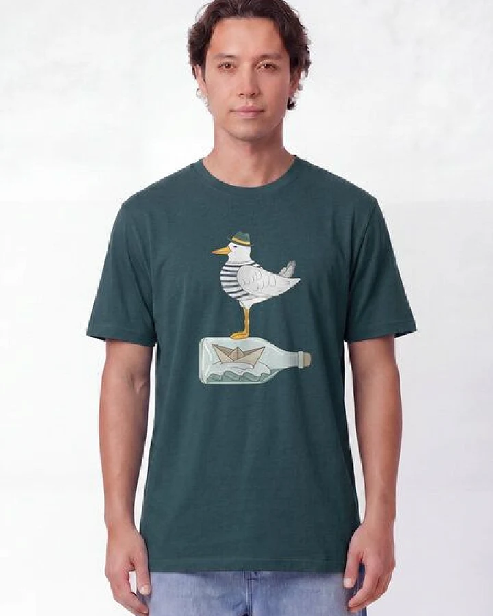 Produktseite: watapparel T-Shirt Unisex Möwe mit Hut