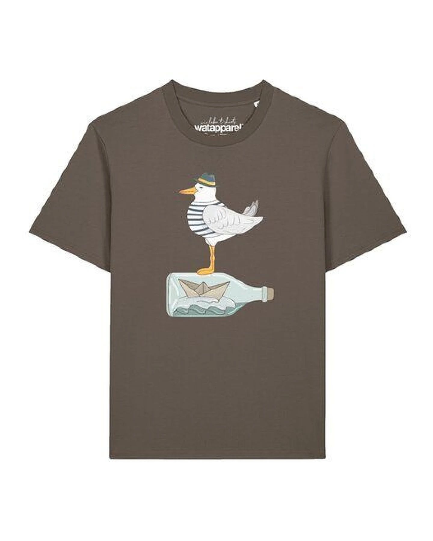 watapparel T-Shirt Unisex Möwe mit Hut – Ansicht 2