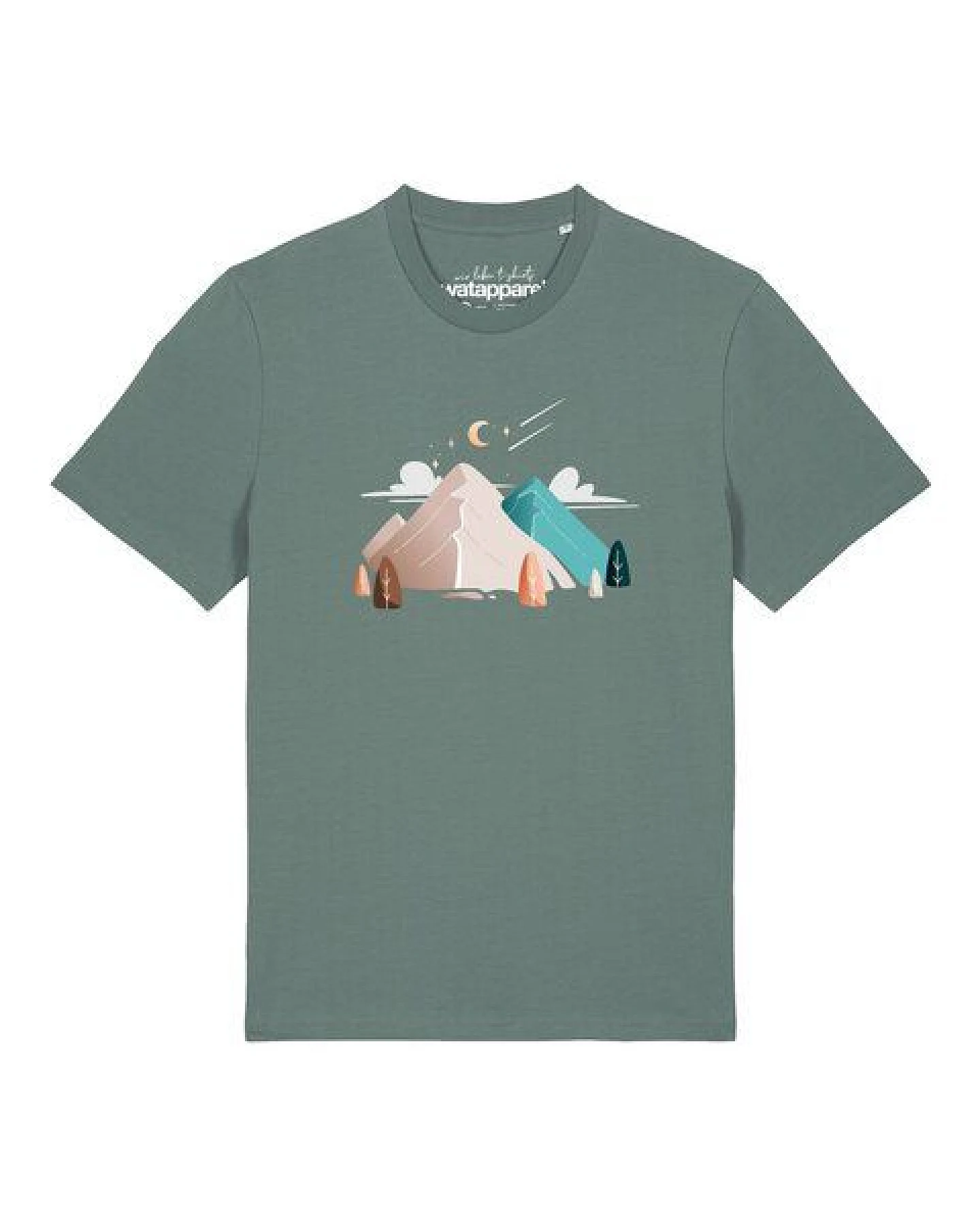 watapparel T-Shirt Unisex Night & Clouds – Ansicht 2