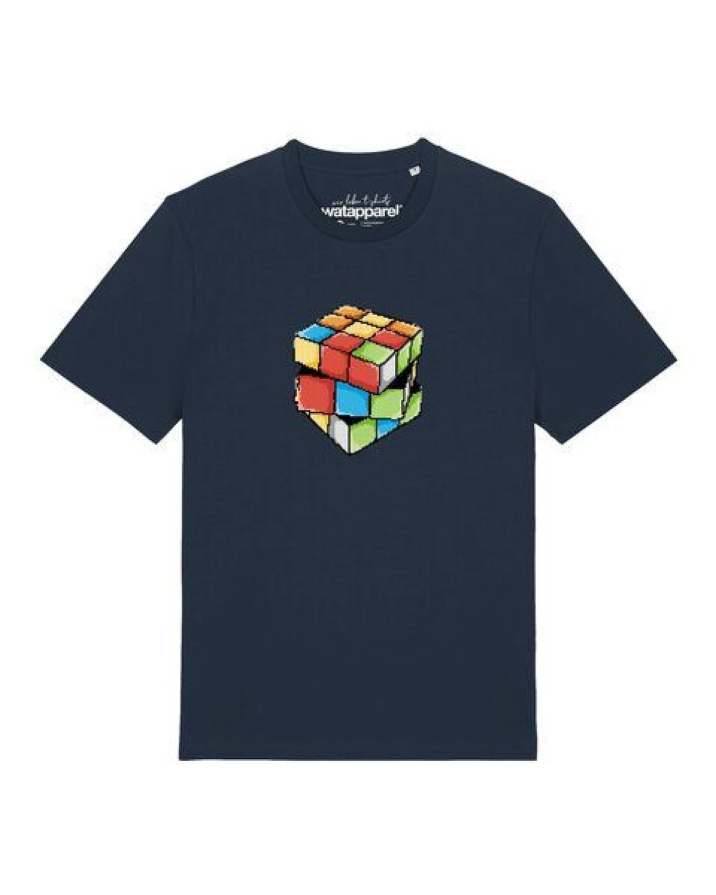 watapparel T-Shirt Unisex Pixel Zauberwürfel – Ansicht 2