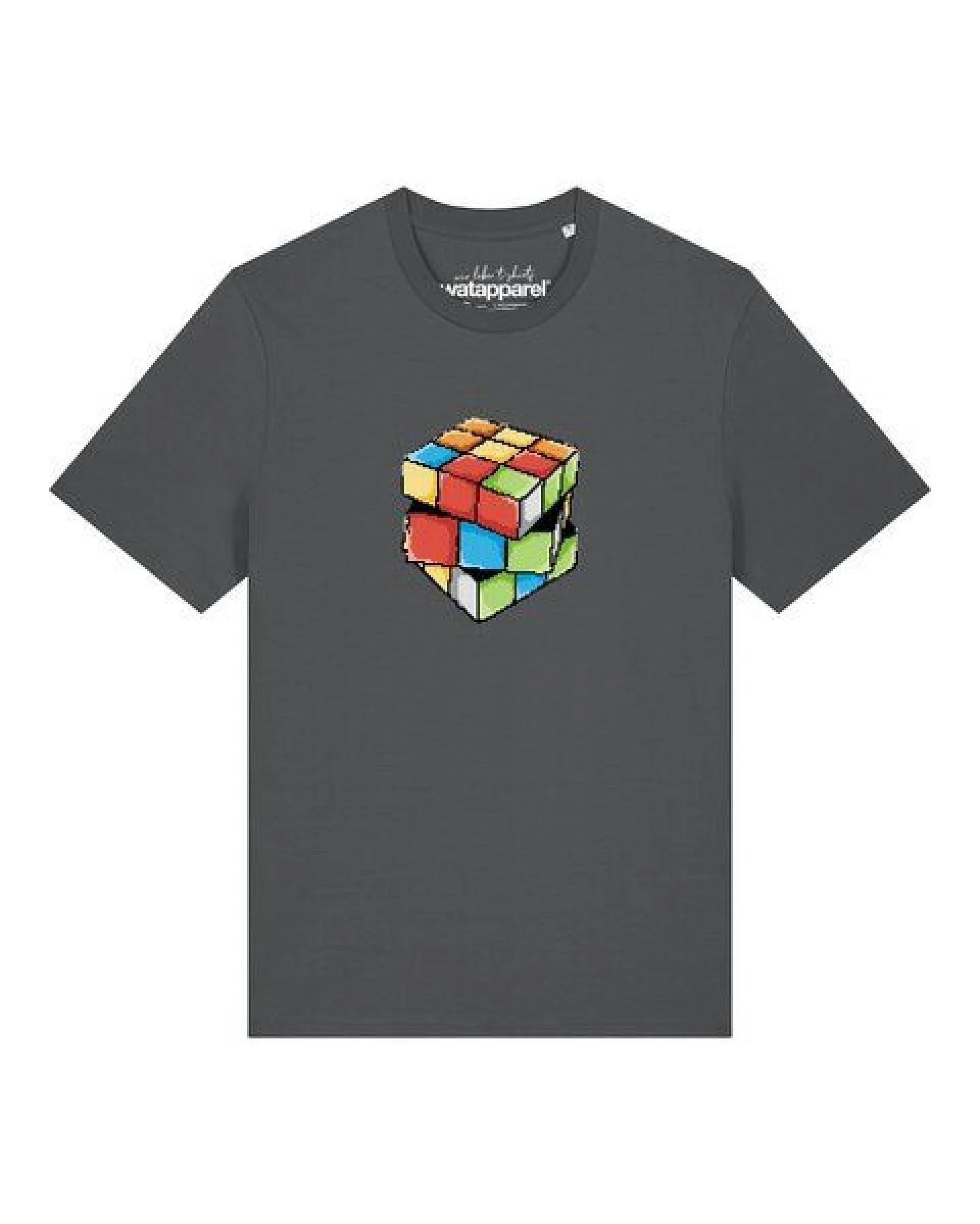 watapparel T-Shirt Unisex Pixel Zauberwürfel – Ansicht 2