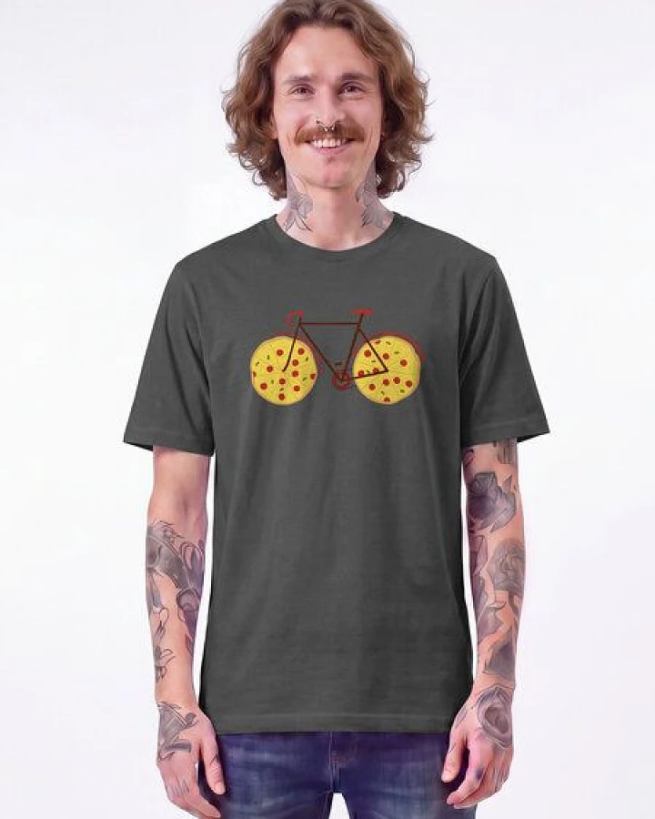 watapparel T-Shirt Unisex Pizza Fahrrad