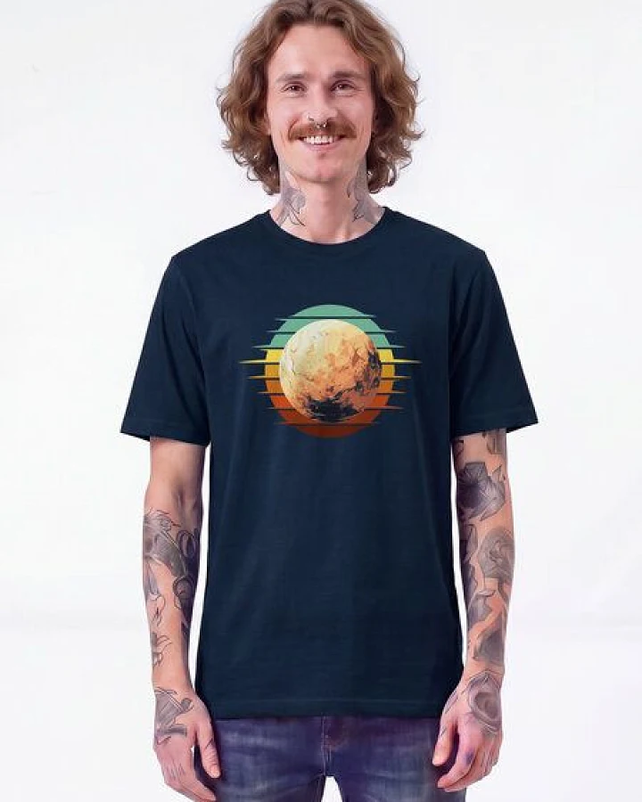 watapparel T-Shirt Unisex Pluto Retro Sunset