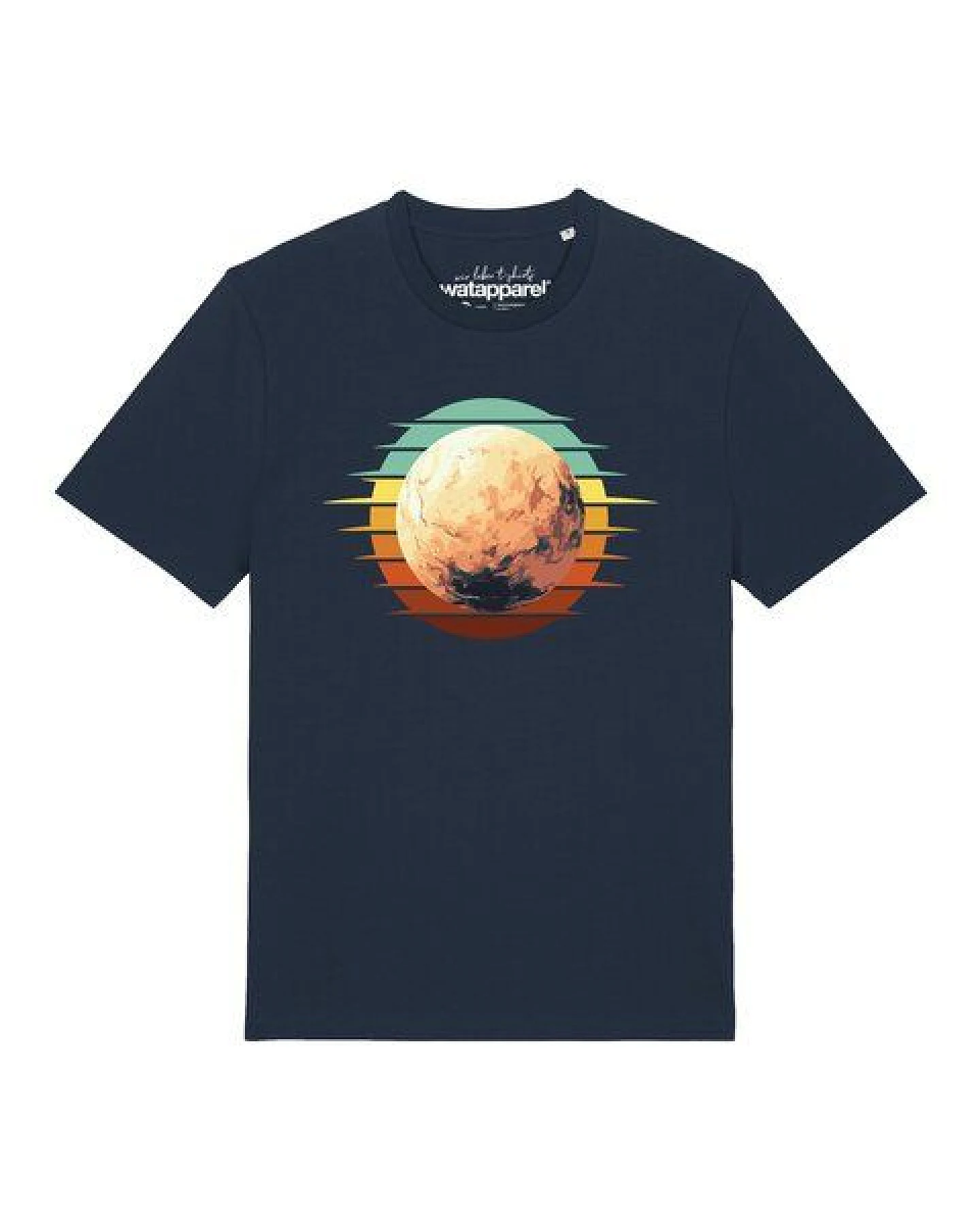 watapparel T-Shirt Unisex Pluto Retro Sunset – Ansicht 2