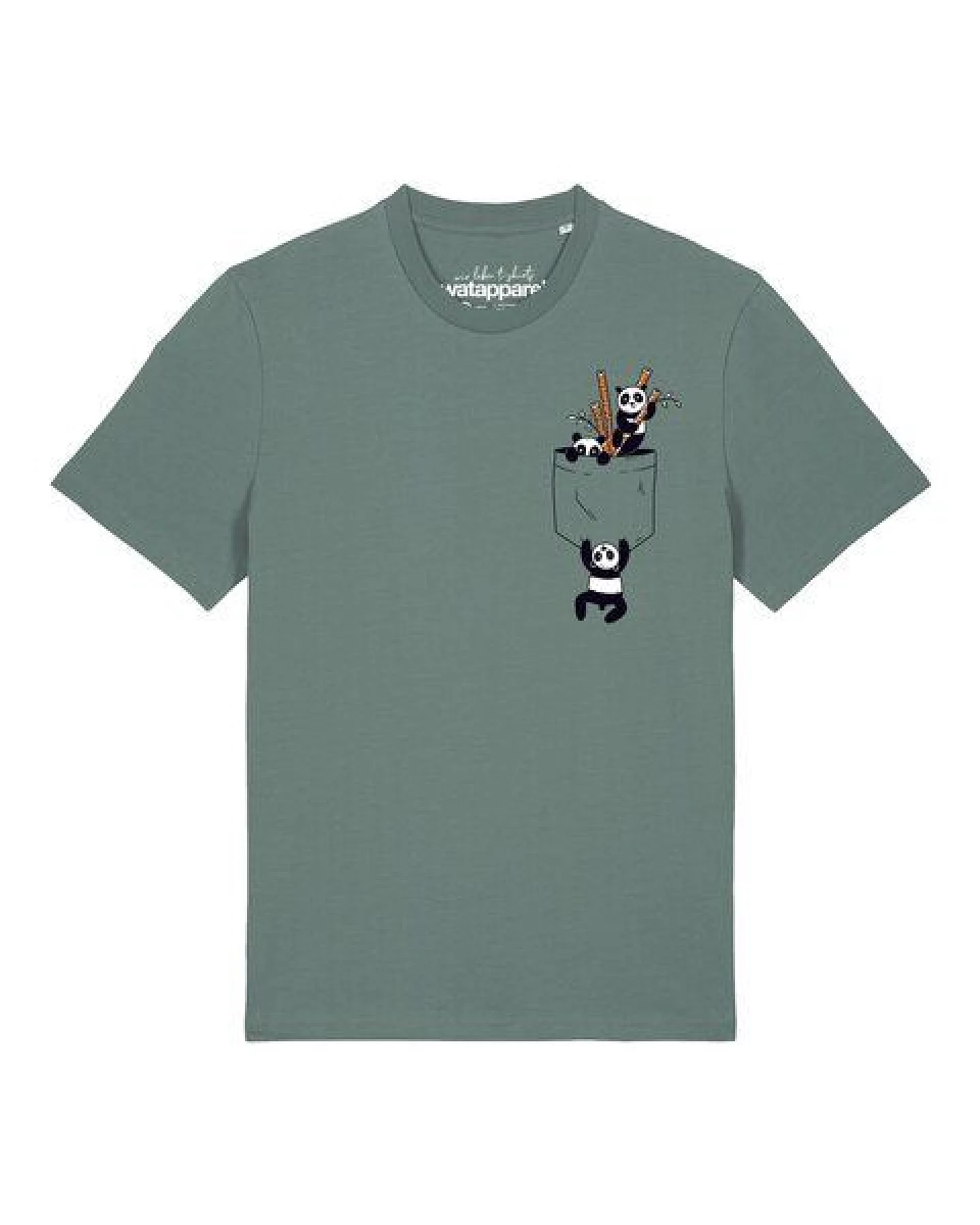 watapparel T-Shirt Unisex Pocket Pandas – Ansicht 2