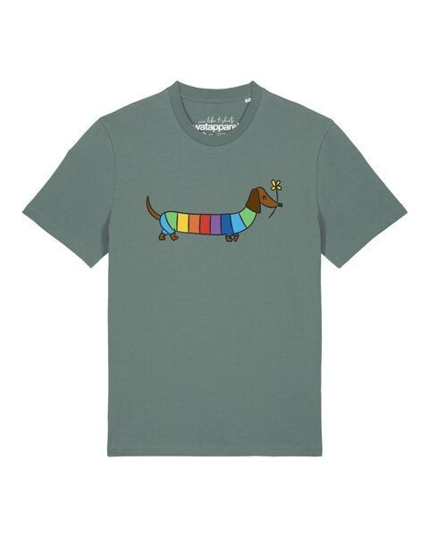 watapparel T-Shirt Unisex Regenbogen Dackel – Ansicht 2