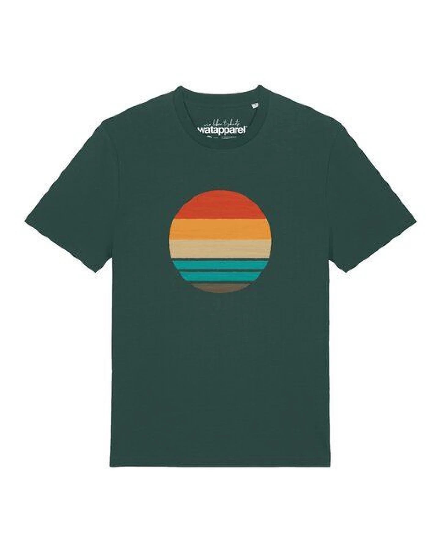 watapparel T-Shirt Unisex Retro Sunset Ocean – Ansicht 2