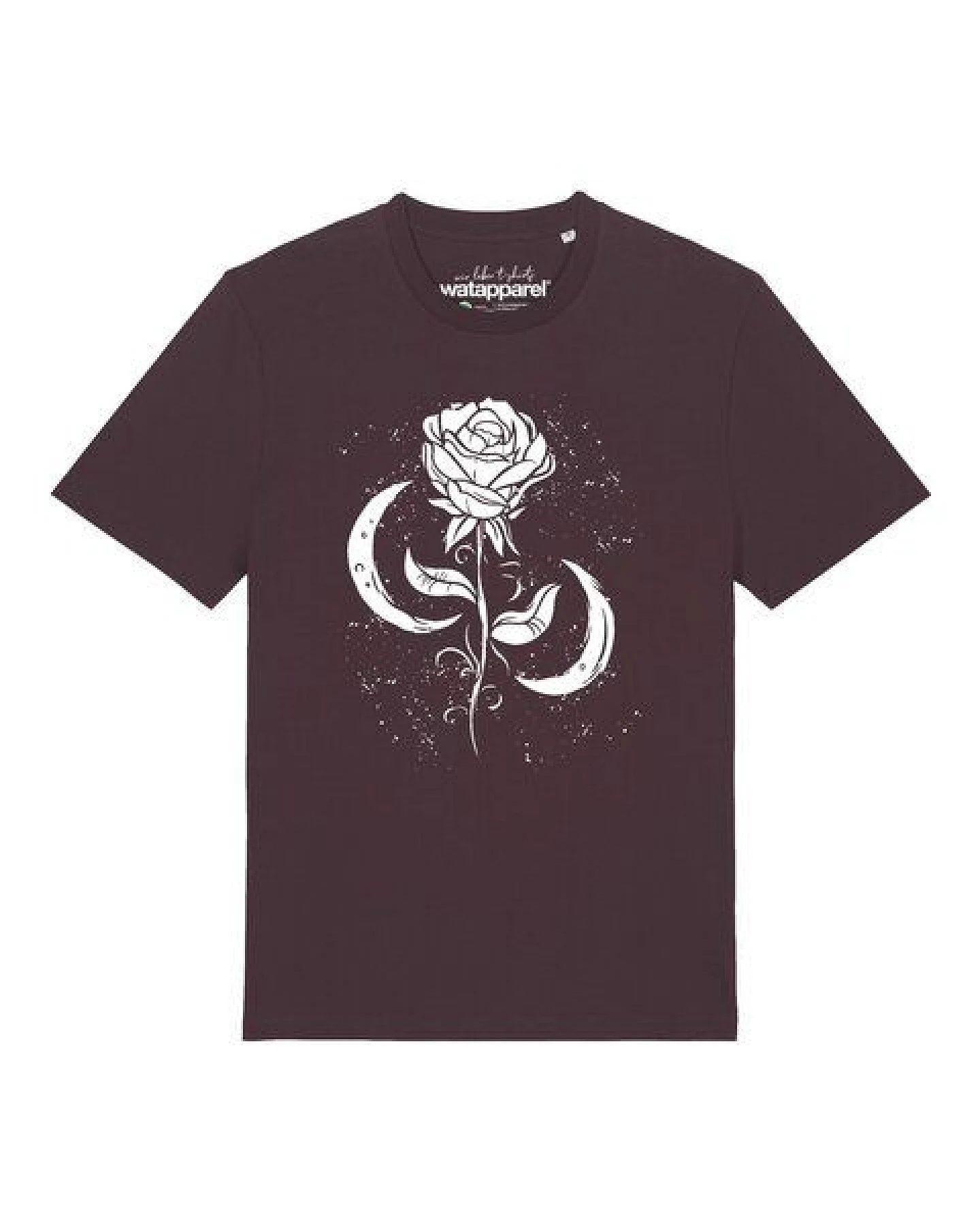 watapparel T-Shirt Unisex Rose und Mond – Ansicht 2