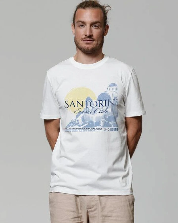 watapparel T-Shirt Unisex Santorini Sunset Club