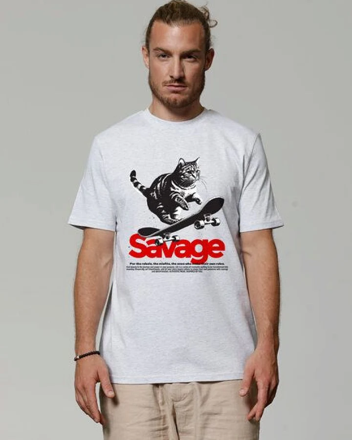 watapparel T-Shirt Unisex Savage cat