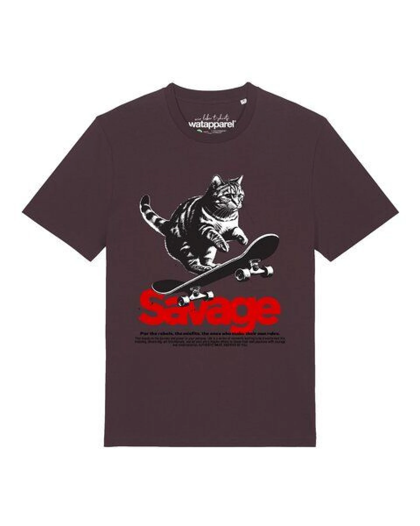 watapparel T-Shirt Unisex Savage cat – Ansicht 2
