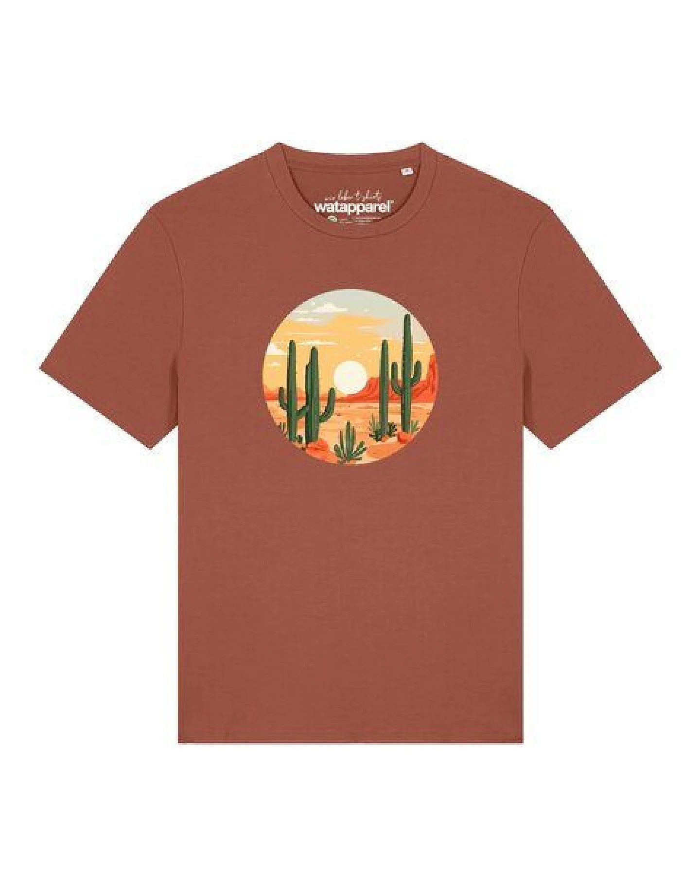 watapparel T-Shirt Unisex Sonnenuntergang in der Wüste – Ansicht 2