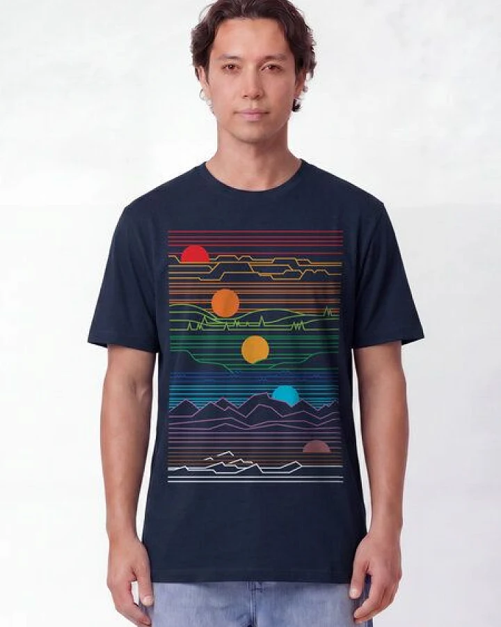 watapparel T-Shirt Unisex Sun And Moon