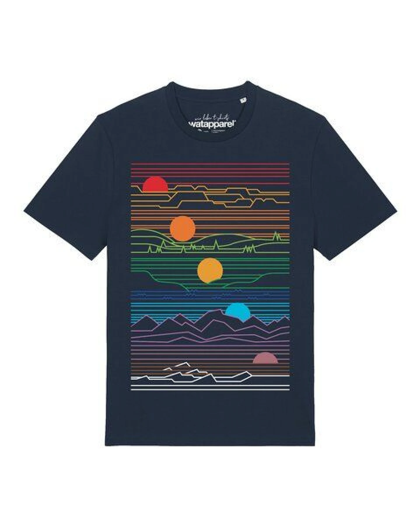 watapparel T-Shirt Unisex Sun And Moon – Ansicht 2