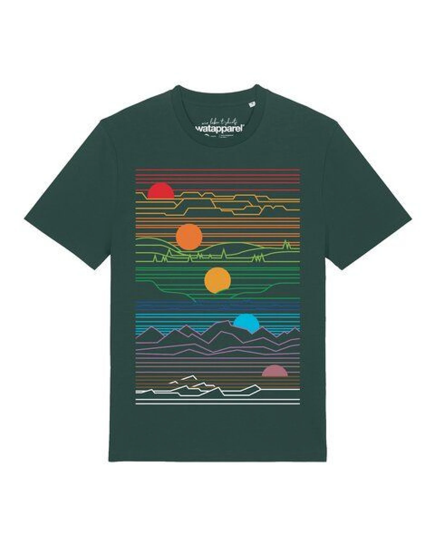 watapparel T-Shirt Unisex Sun And Moon – Ansicht 2