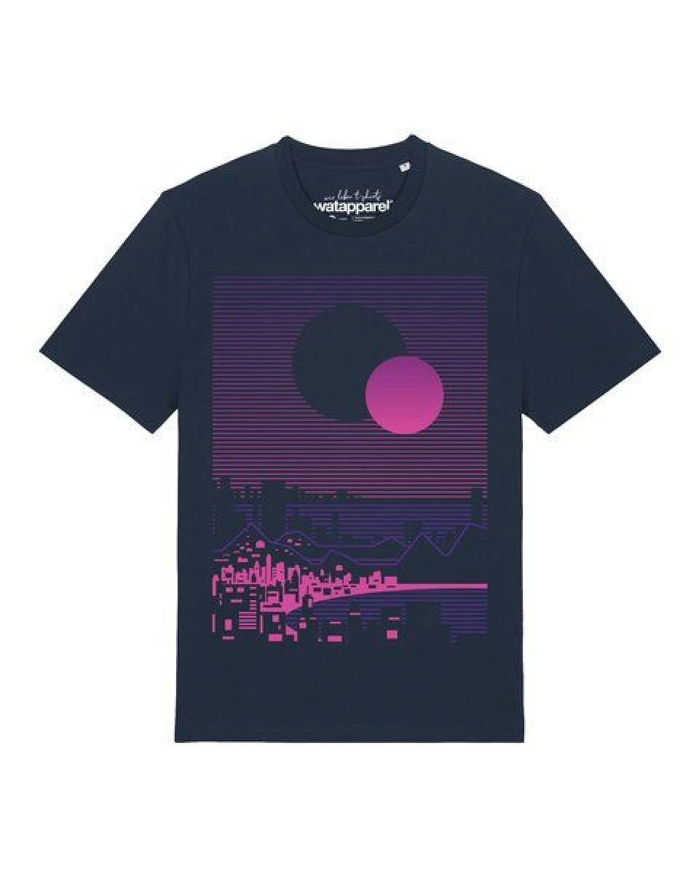 watapparel T-Shirt Unisex Sun and Moon Skyline – Ansicht 2