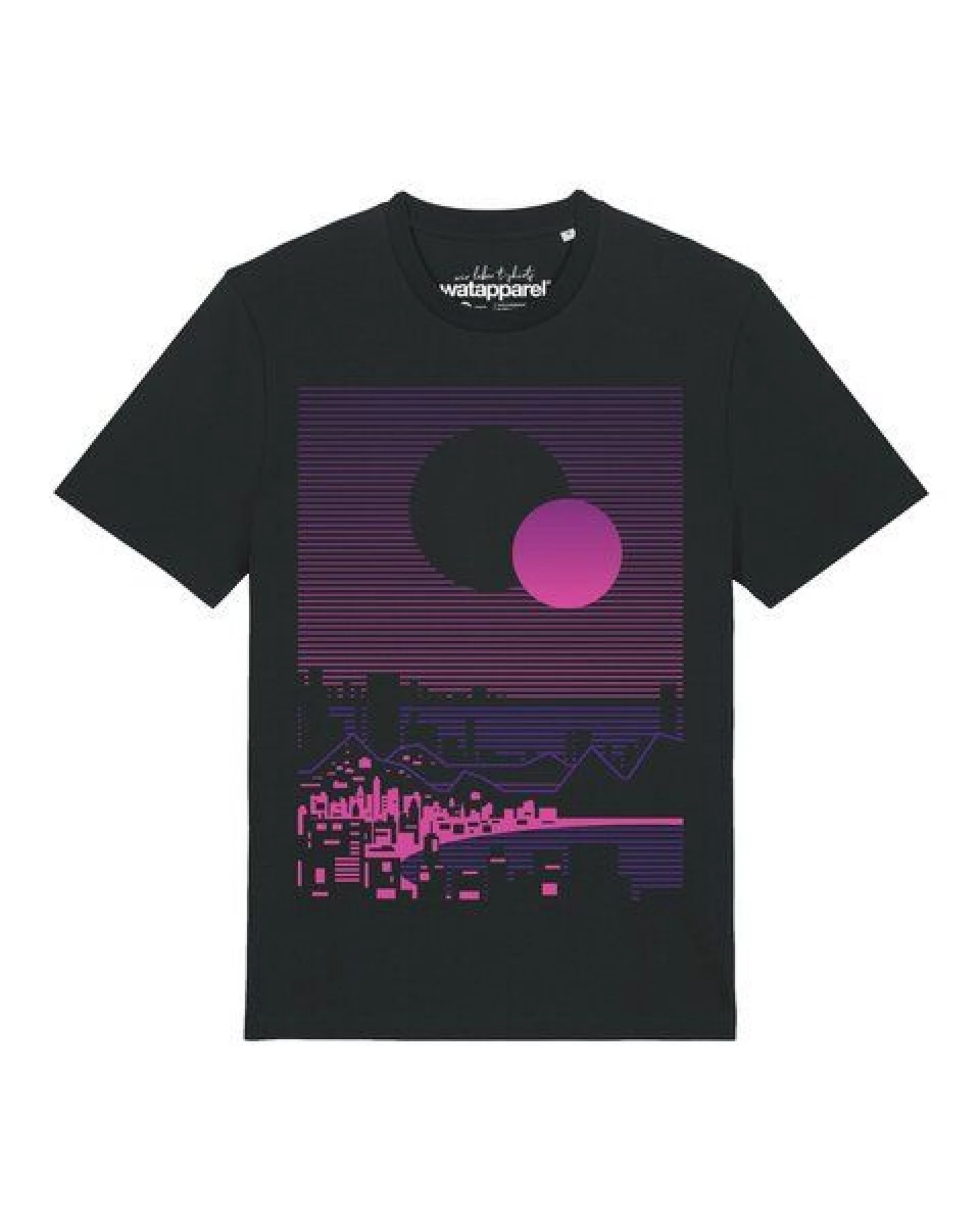watapparel T-Shirt Unisex Sun and Moon Skyline – Ansicht 2