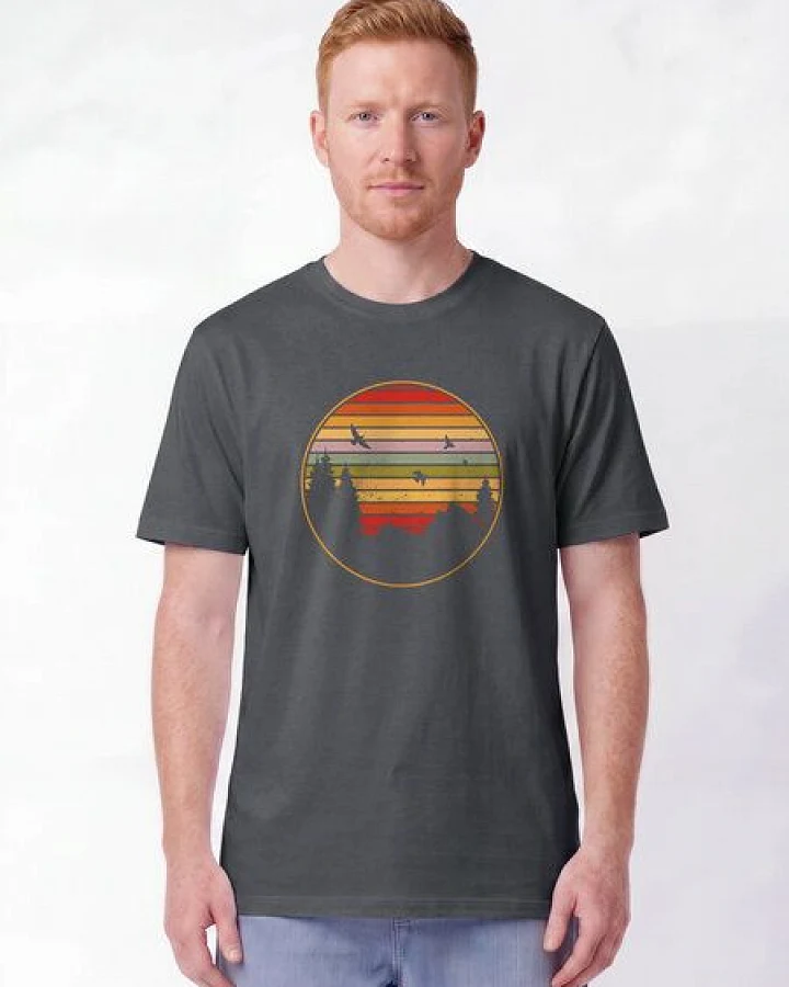 watapparel T-Shirt Unisex Sunset Berge & Tannen