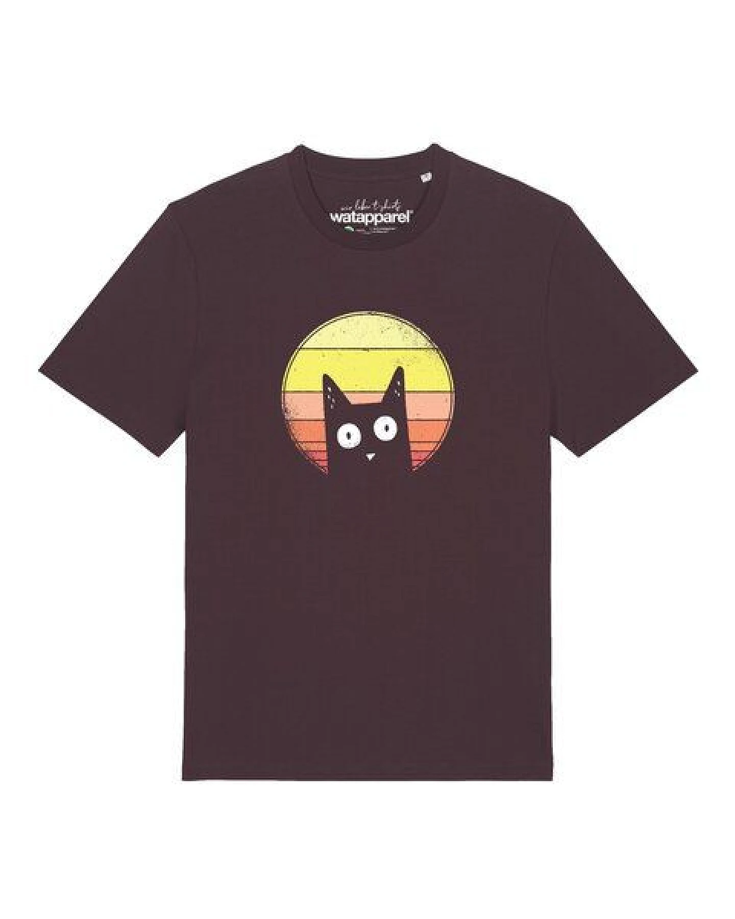 watapparel T-Shirt Unisex Sunset Cat – Ansicht 2