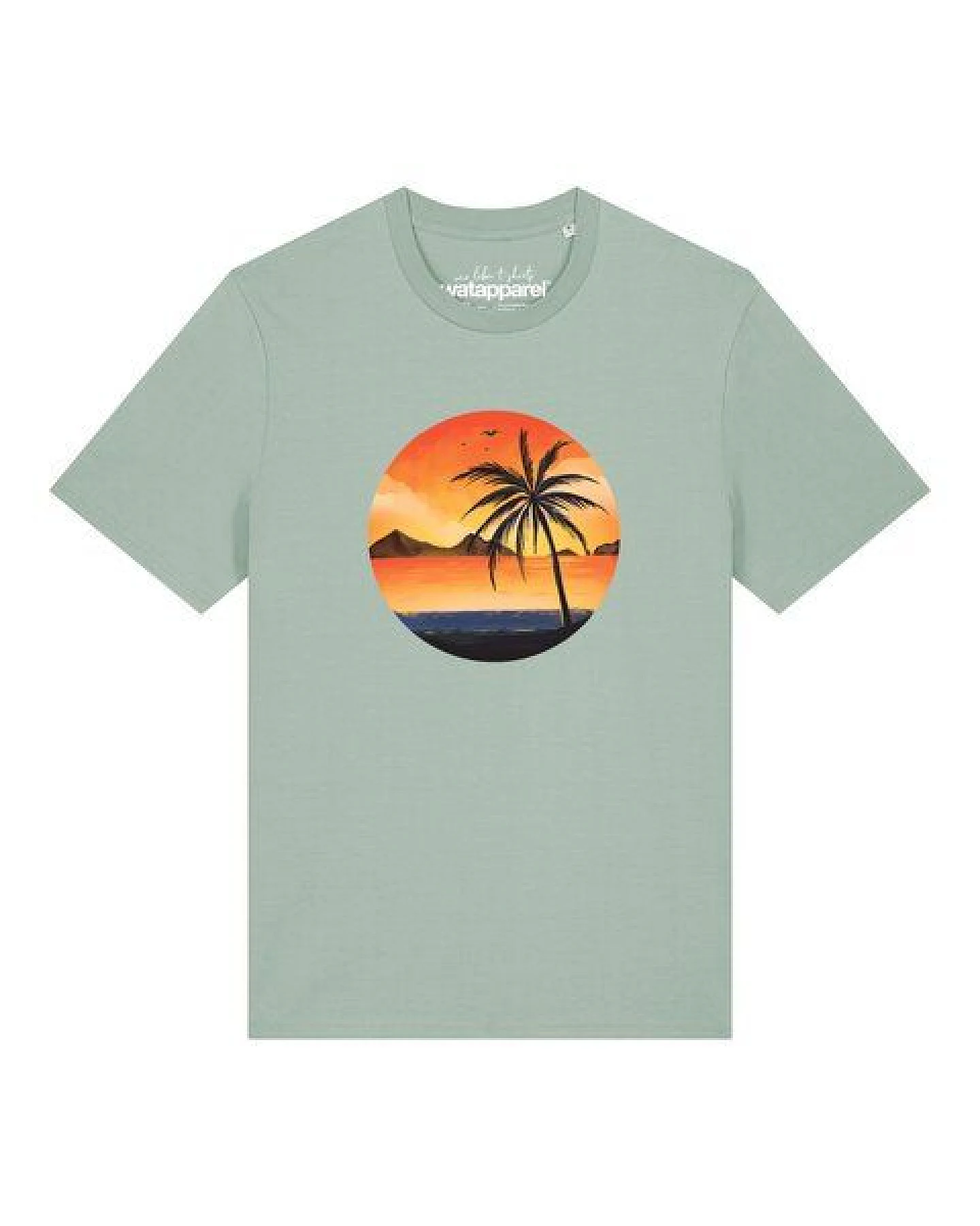watapparel T-Shirt Unisex Sunset on palm beach – Ansicht 2