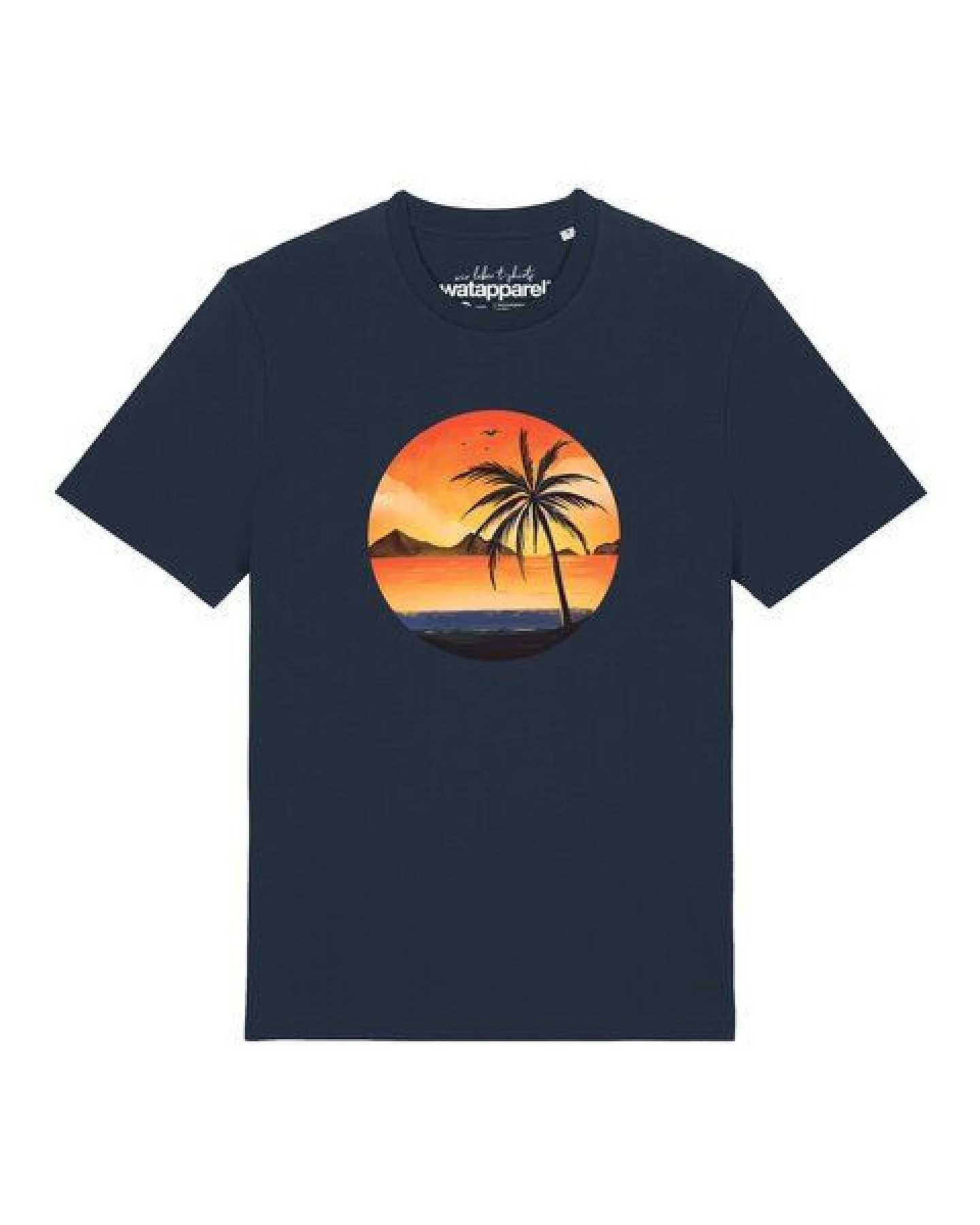 watapparel T-Shirt Unisex Sunset on palm beach – Ansicht 2