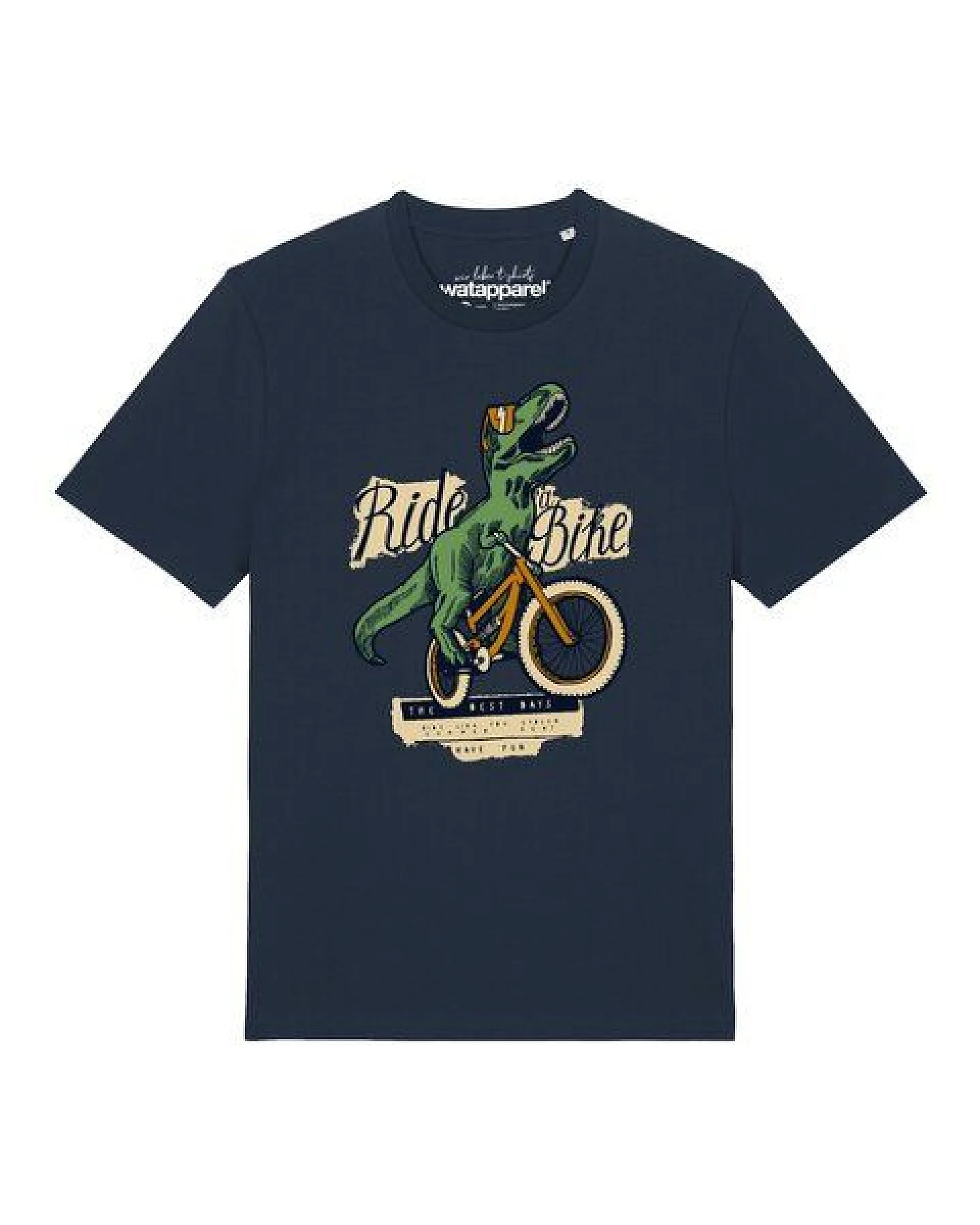 watapparel T-Shirt Unisex T-Rex Fahrrad – Ansicht 2