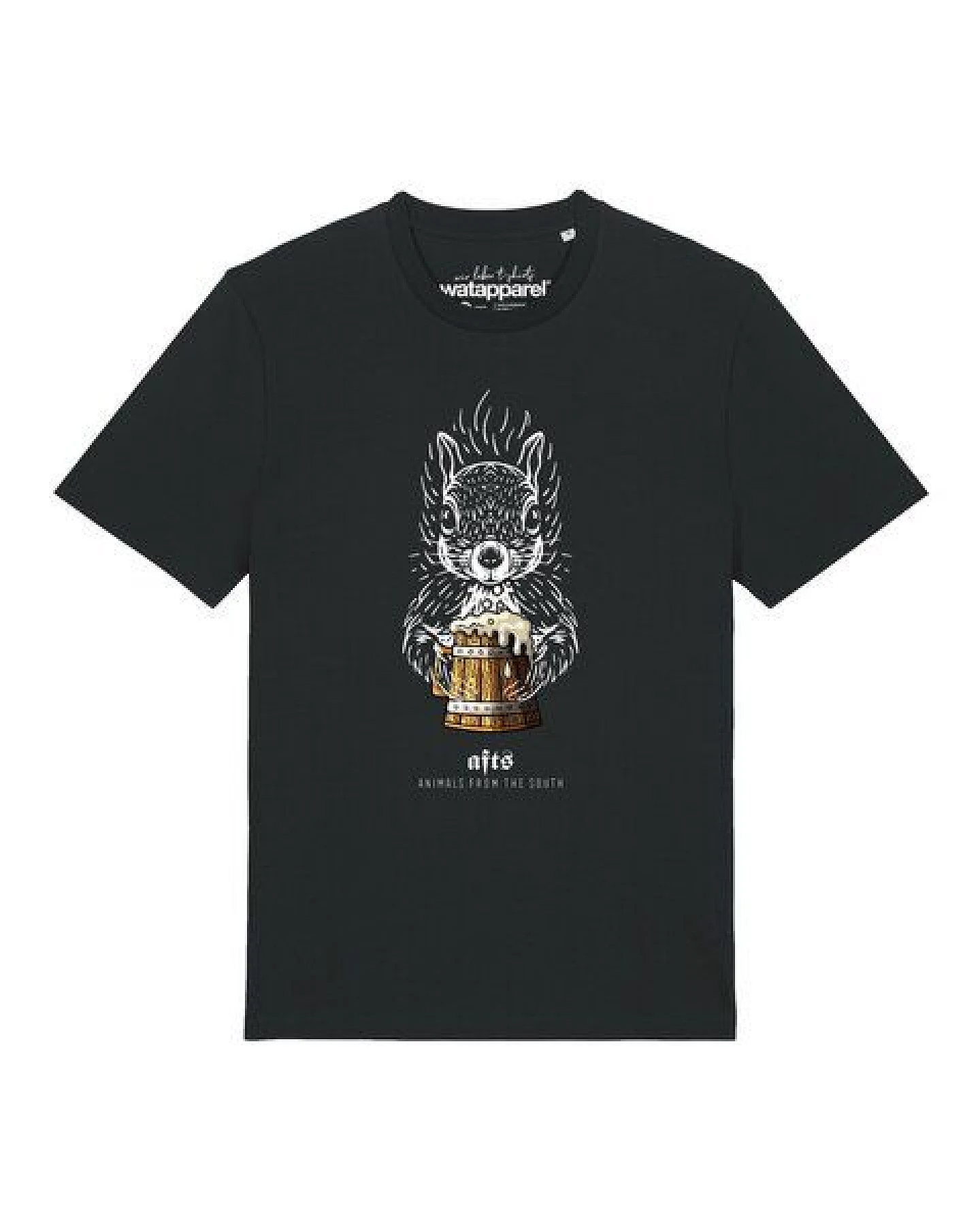 watapparel T-Shirt Unisex [#afts] Eichhörnchen – Ansicht 2