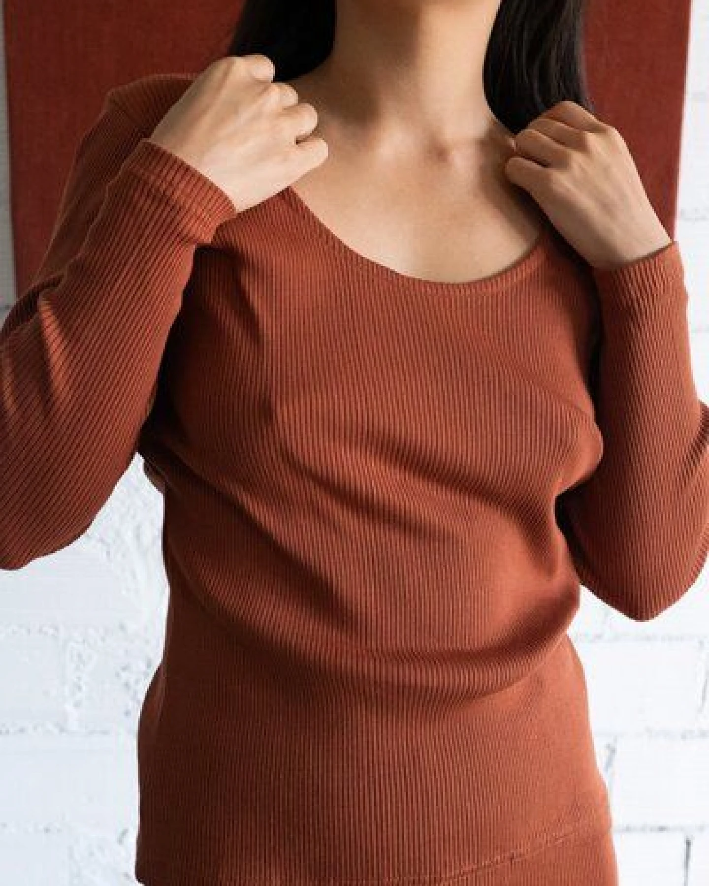 TIRALAHILACHA Gaia basic T-shirt ribbed – Ansicht 3