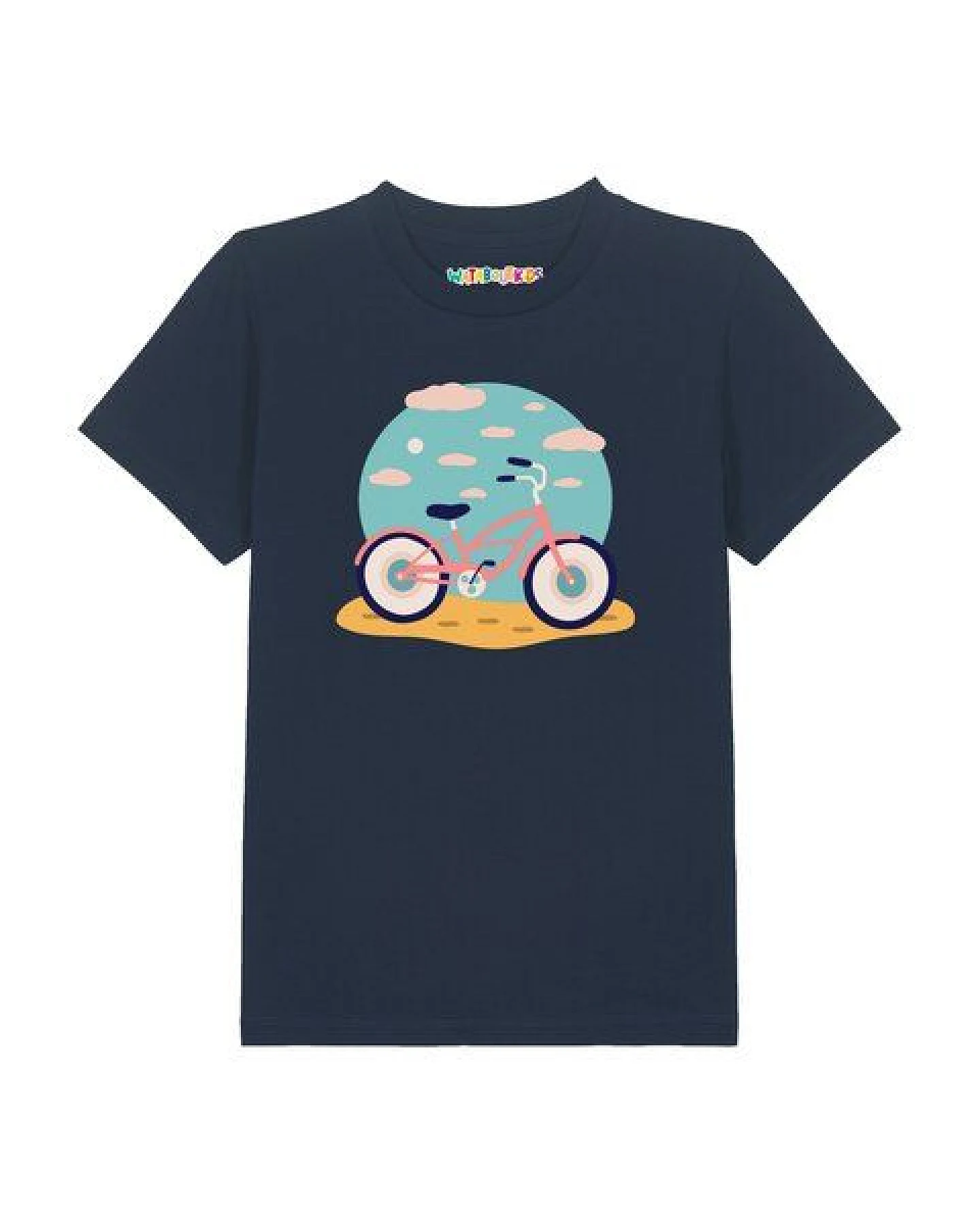 watabout.kids T-Shirt Kinder Fahrrad am Strand – Ansicht 2