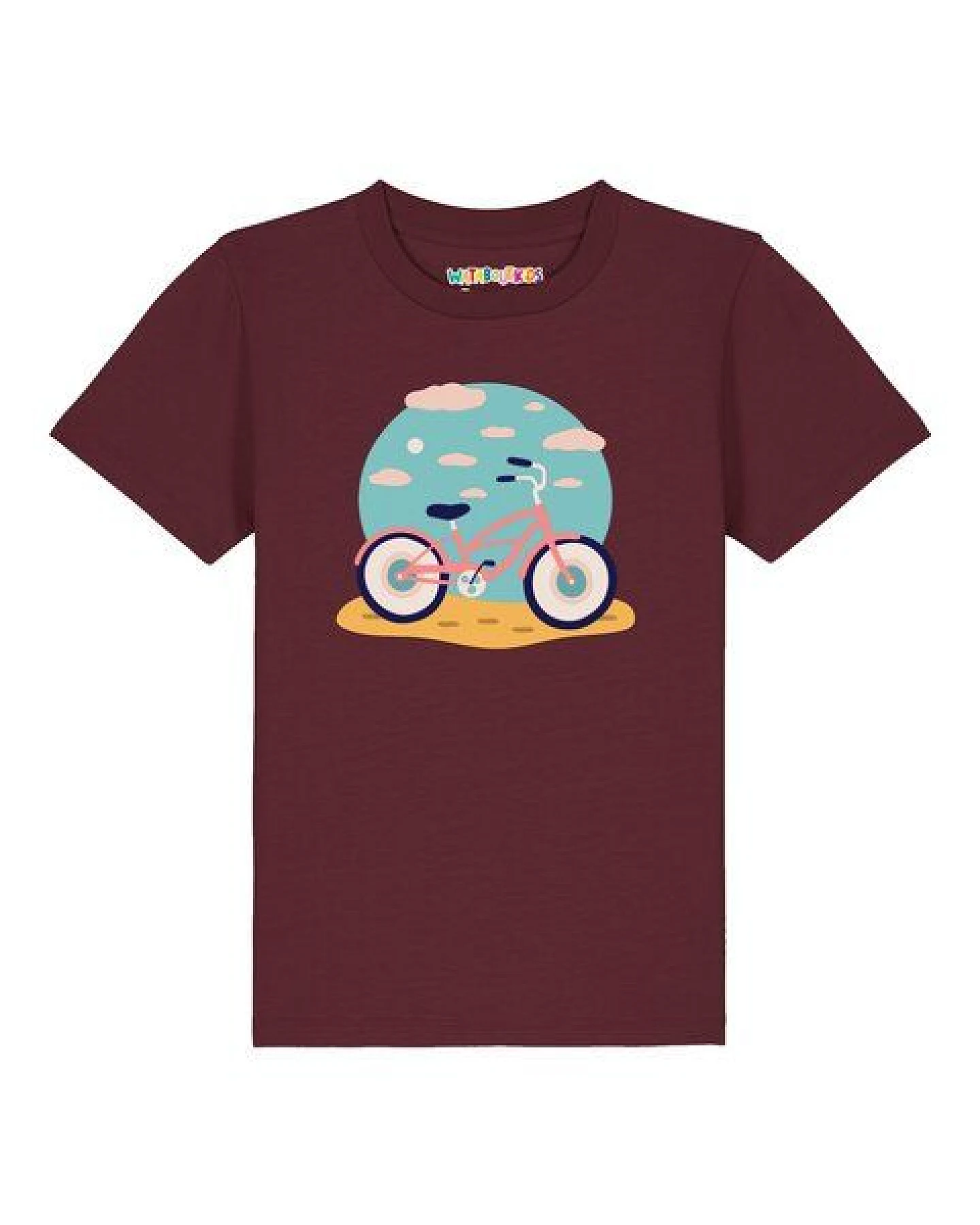 watabout.kids T-Shirt Kinder Fahrrad am Strand – Ansicht 2